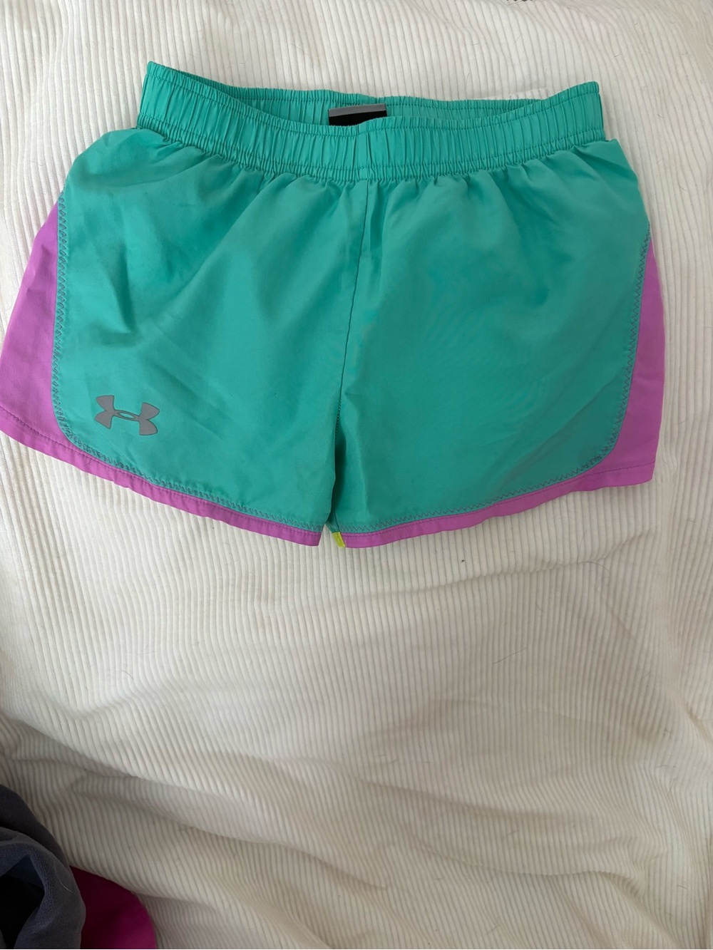 Under Armour Teal & Purple Running Shorts